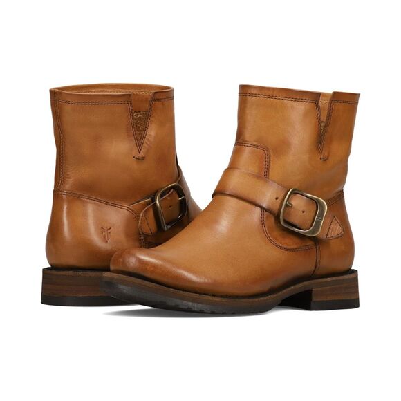 New $248 Frye Veronica Harness Short Caramel Boot Size 8.5 - Picture 1 of 8